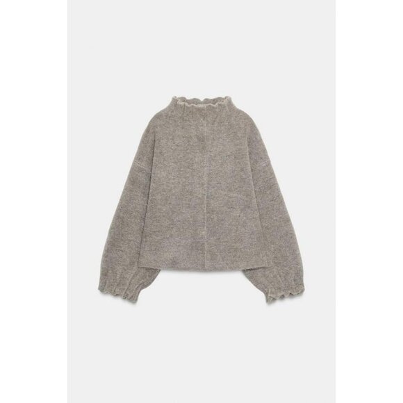 ZARA KNIT BOMBER JACKET - Picture 5 of 7